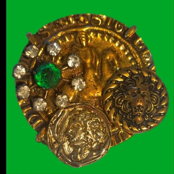 Accessocraft Vintage Egyptian Greek Roman Brooch - Picture 1 of 6